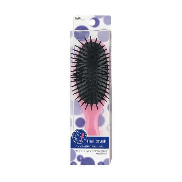 （まとめ）貝印 ポリヘアブラシ HL-0012 1本 〔×10セット〕〔代引不可〕の通販は