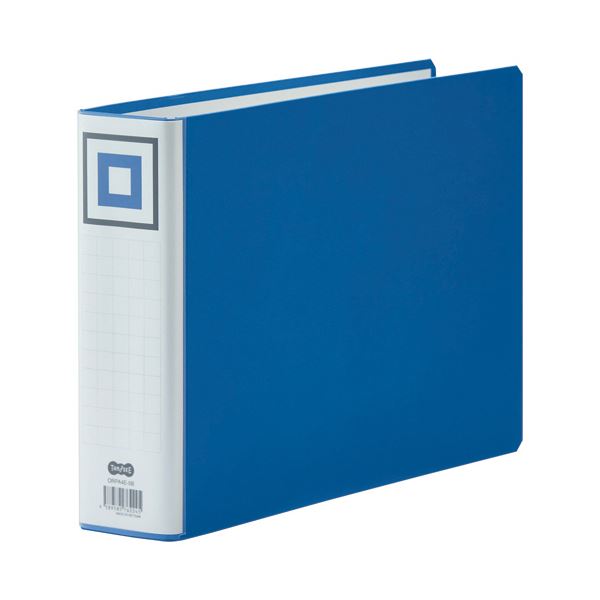 （まとめ）TANOSEE 両開きパイプ式ファイルV A4ヨコ 500枚収容 50mmとじ 背幅65mm 青 1冊 〔×10セット〕〔代引不可〕の通販は