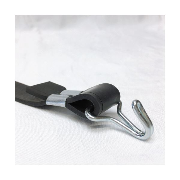 （まとめ）アイネット ゴムバンド 両端2本線フック付 20mm×3.0m IH101-A150 1本 〔×10セット〕〔代引不可〕の通販は