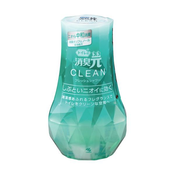 （まとめ）小林製薬 トイレの消臭元 CLEAN フレッシュシャワー 400ml 1個 〔×10セット〕〔代引不可〕