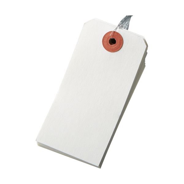 （まとめ）今村紙工 耐水紙 針金荷札 4号 45×90mm TH-4 1パック（100枚） 〔×10セット〕〔代引不可〕の通販は 12,220円