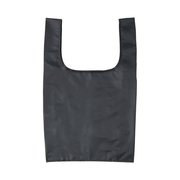 （まとめ）ジーナス ECO コンパクトマイバッグ M ブラック 1枚 〔×30セット〕〔代引不可〕の通販は