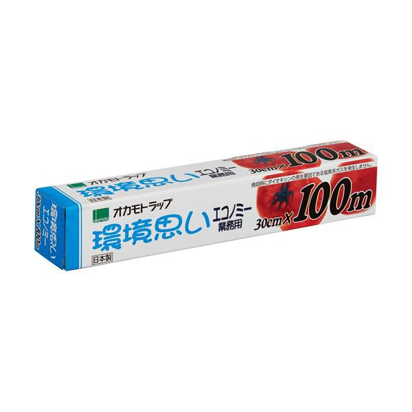 （まとめ）オカモト オカモトラップ 環境思いエコノミー 30cm×100m PE-30 1本 〔×30セット〕〔代引不可〕