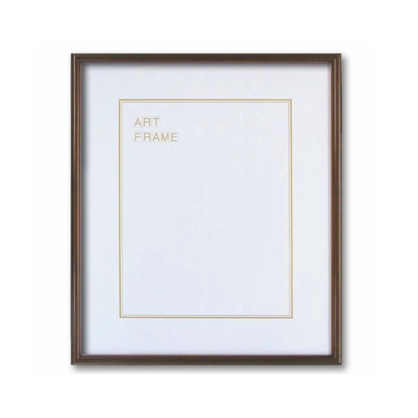 〔木製額〕色あせを防ぐUVカットアクリル 温かみのある木製フレーム デッサン額 三三サイズ（606×455mm）ブラウン〔代引不可〕の通販は
