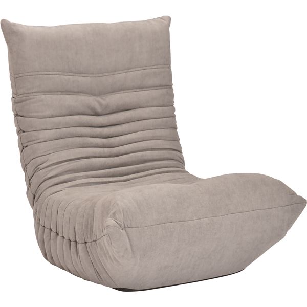 リクライニングソファー/座椅子 〔1人掛け用 グレー〕 幅77cm ファブリック スチール ウレタン 完成品 〔リビング〕〔代引不可〕の通販は 21,819円