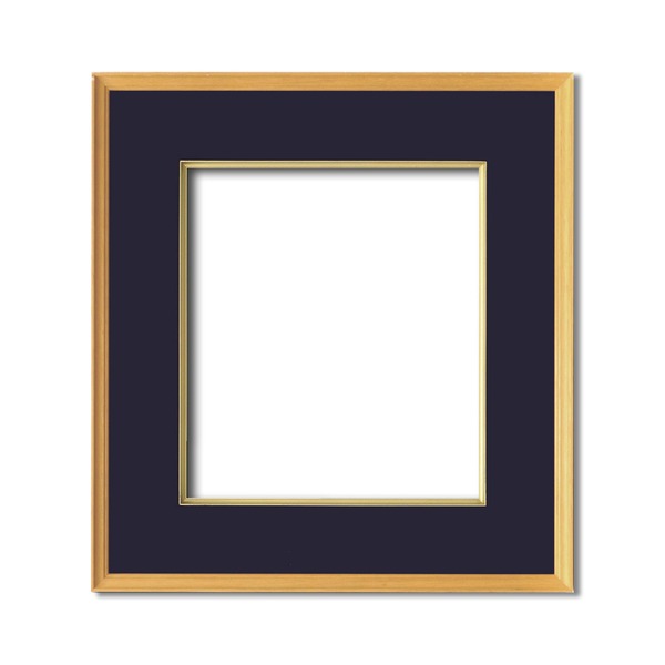 〔日本画額〕木製フレーム 和額 色紙額 色紙Fサイズ 木製日本画額色紙サイズ（273×242mm）紺〔代引不可〕の通販は 5,524円