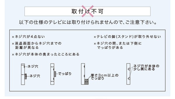 壁寄せTVスタンド〔棚付き・ハイタイプ ホワイト〕高さ調整可能 テレビスタンド テレビ台 32〜60インチまで対応〔代引不可〕