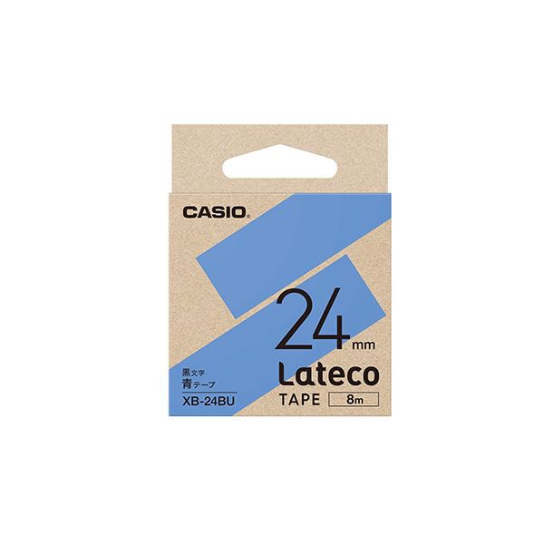 （まとめ） カシオ ラベルライター Lateco専用詰替用テープ 青に黒文字 24mm 〔×3セット〕〔代引不可〕の通販は 5,555円