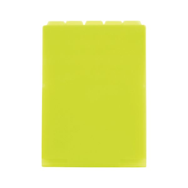 （まとめ） セキセイ 5インデックスホルダー A4判タテ型 5山（マチ付） ライトグリーン 〔×10セット〕〔代引不可〕の通販は 5,612円