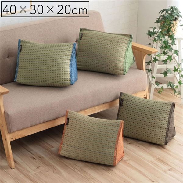 い草 クッション 〔約40×30×20cm グリーン〕 抗菌 防臭 小林製薬コバガード使用 シンプル くつろぎ 〔リビング〕〔代引不可〕の通販は 4,752円