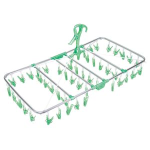 洗濯物干し 洗濯ハンガー 約幅37.5cm 50ピンチ グリーン 10個セット アルモア スマート 角ハンガー スーパージャンボ 洗濯用品〔代引不可〕の通販は