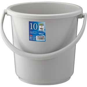 〔20個セット〕 バケツ/ばけつ 〔ライトグレー 容量：10L 本体〕 10SB リス ベルク 〔掃除用品 日用品 生活用品〕〔代引不可〕の通販は