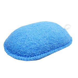 〔120個セット〕 ボディスポンジ お風呂グッズ 約幅9.5cm ブルー ヒモ付 nice feeling ヘチマボール 浴室 風呂 バスグッズ〔代引不可〕