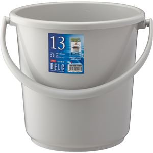 〔20個セット〕 バケツ/ばけつ 〔ライトグレー 容量：13L〕 本体のみ 蓋別売 リス ベルク 〔掃除用品 日用品 生活用品〕〔代引不可〕の通販は 14,672円