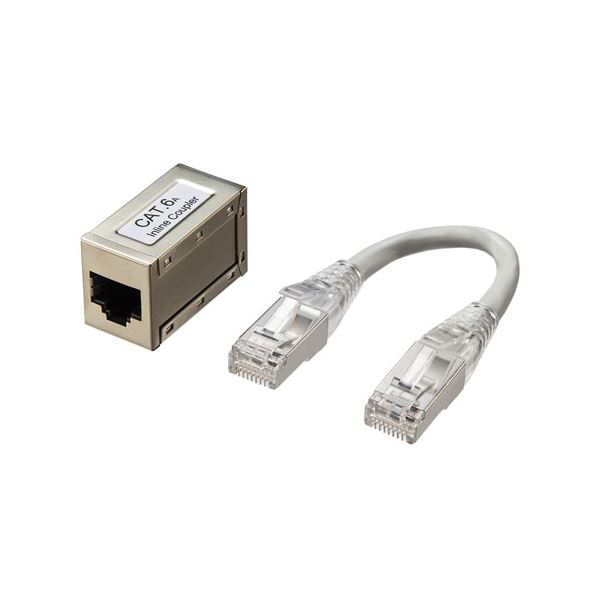 （まとめ） サンワサプライ RJ-45クロス変換キット（カテゴリ6A） シルバー ADT-EX-CRS6A 〔×2セット〕〔代引不可〕の通販は