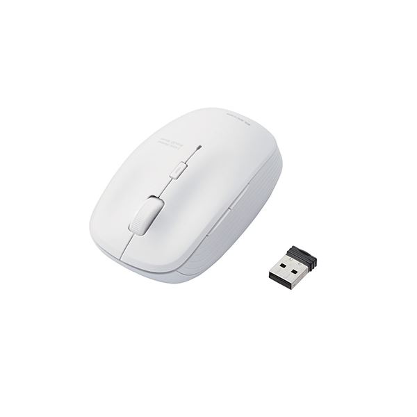 （まとめ） エレコム BlueLEDマウス/無線/5ボタン/静音/抗菌/ホワイト M-BL21DBSKWH 〔×2セット〕〔代引不可〕の通販は 7,421円