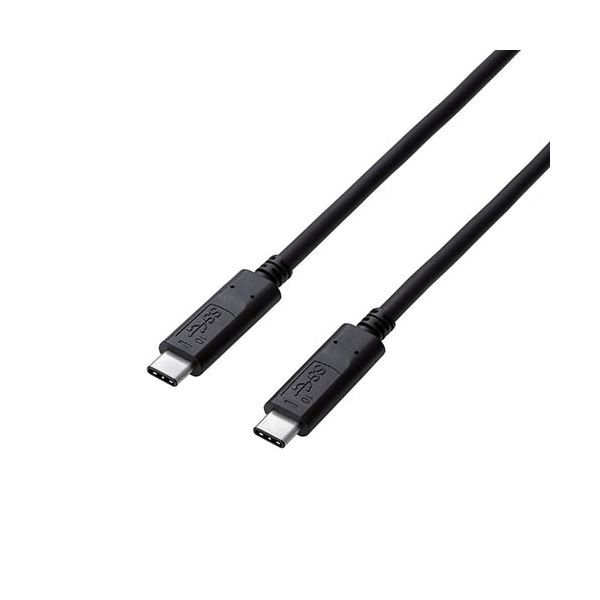 エレコム USB3.1ケーブル/Gen2/C-Cタイプ/認証品/PD対応/5A出力/0.5m/ブラック USB3-CC5P05NBK〔代引不可〕