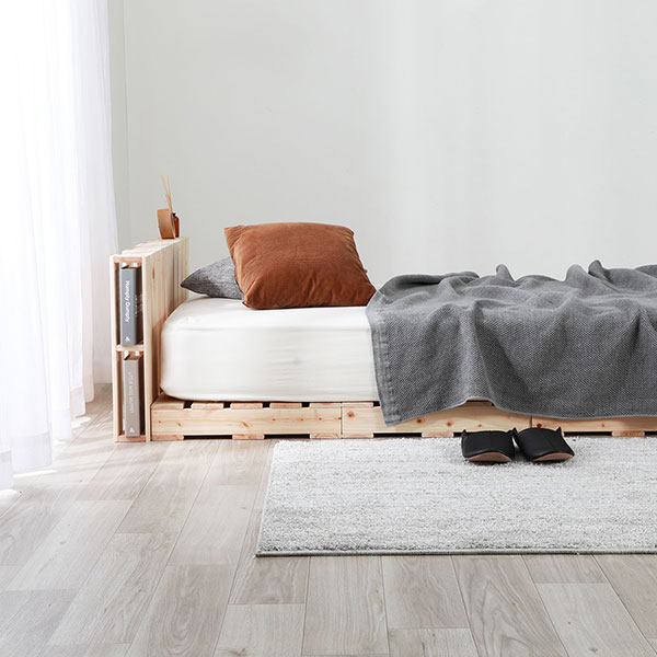 日本製 ひのき パレット 〔通常すのこ・シングル1枚〕 すのこベッド ヒノキベッド DIY 天然木 無塗装〔代引不可〕