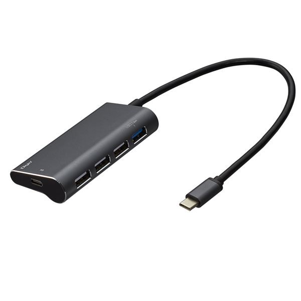 Digio2 USB3.2（gen1） PD対応 5ポート変換アルミハブ グレー UH-C3245GY〔代引不可〕