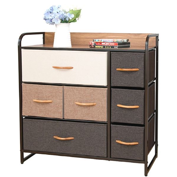 チェスト タンス 3段 7杯ワイドタイプ 約幅80cm スチールパイプ 取っ手付き 布張りカラーチェスト リビング ベッドルーム〔代引不可〕の通販は