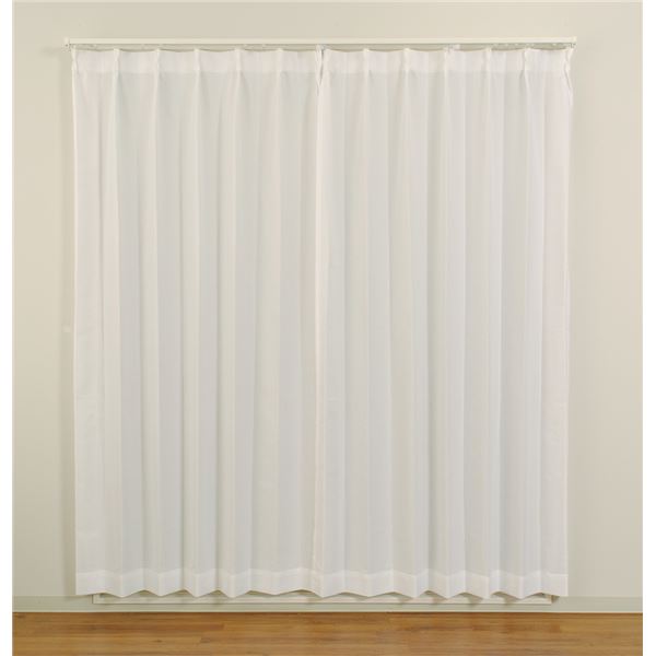レースカーテン 幅150×丈153cm ホワイト 1枚 洗える 日本製 UVカット 88.6％ 遮熱 遮像 防炎 ミラーレース リビング〔代引不可〕の通販は 6,420円