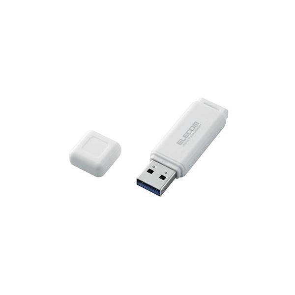 〔5個セット〕 エレコム USBフラッシュ/16GB/USB3.0/ホワイト MF-HSU3A16GWHX5〔代引不可〕