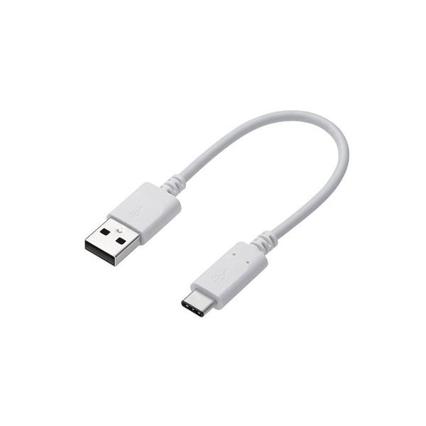 〔5個セット〕エレコム スマートフォン用USBケーブル/USB(A-C)/認証品/0.15m/ホワイト MPA-AC01NWHX5〔代引不可〕