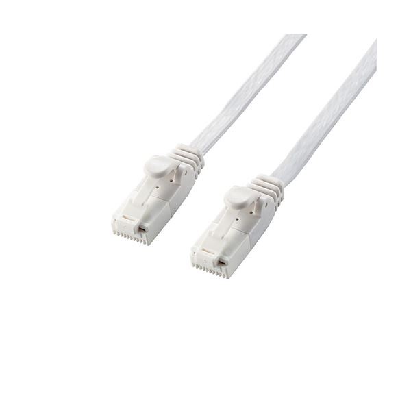〔5個セット〕エレコム LANケーブル/CAT6A準拠/爪折れ防止/フラット/10m/ホワイト LD-GFAT/WH100X5〔代引不可〕の通販は