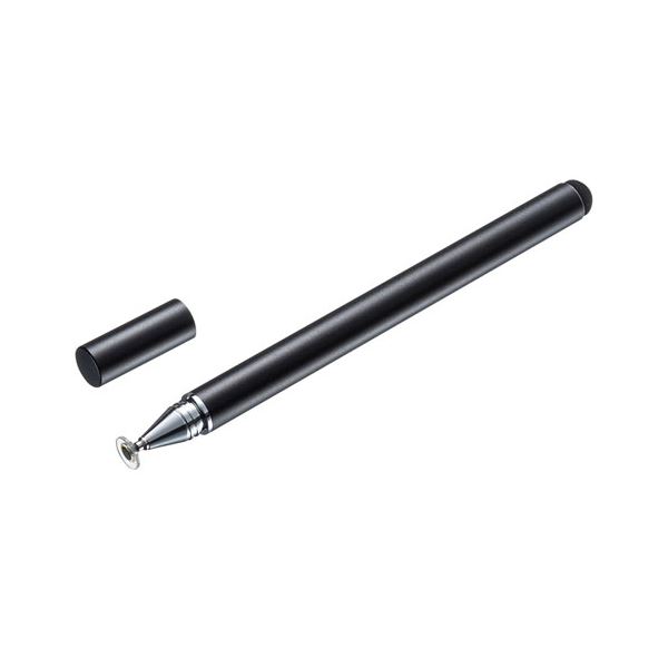 〔5個セット〕 サンワサプライ ディスク式＆導電繊維タッチペン(ブラック) PDA-PEN50BKX5〔代引不可〕の通販は