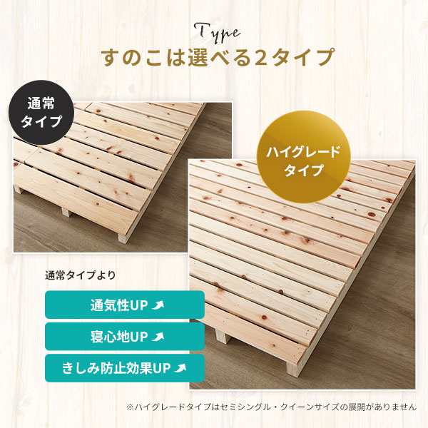 日本製 すのこ ベッド シングル 通常すのこタイプ 日本製デラックス