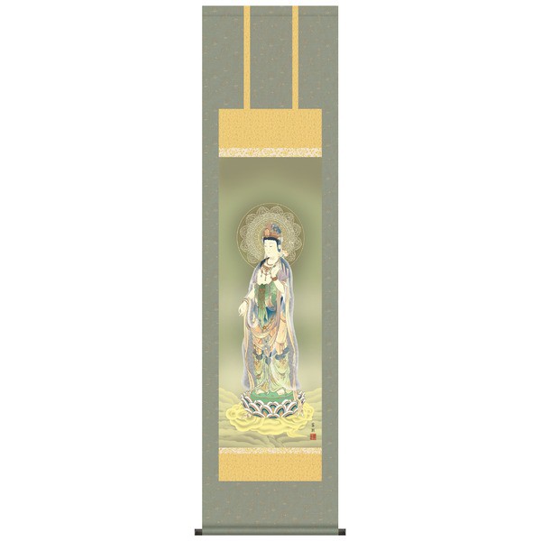 鈴木翠朋 仏画掛軸（尺三） 「雲上観音」 〔受注生産〕〔代引不可〕の通販は