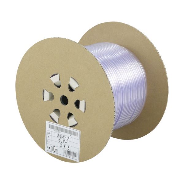 三洋化成 透明ホース 3×5 100m ドラム巻 TM-35D100T 1巻〔代引不可〕の通販は 5,951円