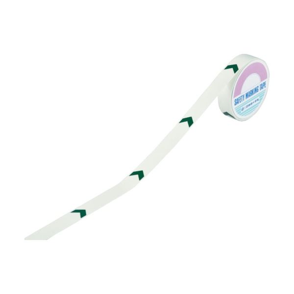 日本緑十字社 高輝度蓄光ラインテープ(矢印付) 25mm幅×10m 屋内用 PET 361006 1巻〔代引不可〕の通販は 56,140円