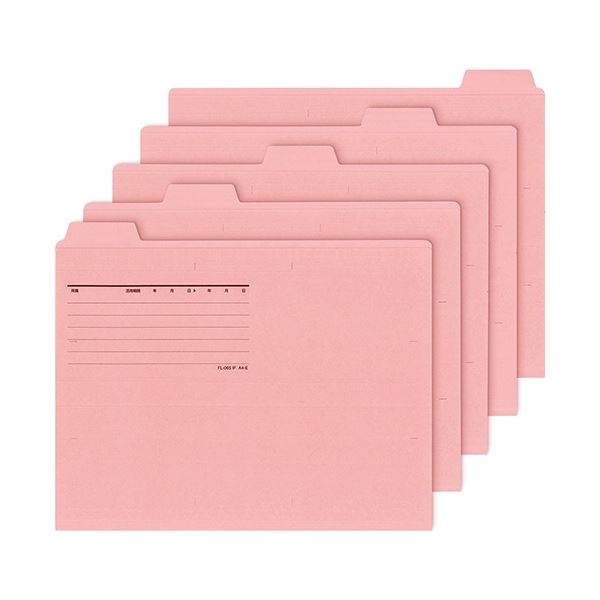 (まとめ) プラス カットフォルダー 5山 A4マチなし ピンク FL-065IF 1パック(5冊) 〔×5セット〕〔代引不可〕 4,879円