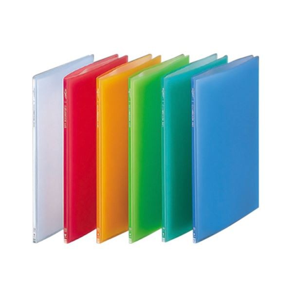 リヒトラブ リクエスト 透明クリヤーブック A4タテ 10ポケット 背幅8mm レッド G3100-3 1セット(10冊)〔代引不可〕の通販は