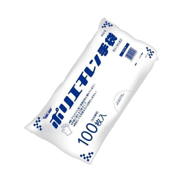 川西工業 ポリエチレン手袋 外エンボス エコノミー クリア S #2018 1セット(6000枚：100枚×60パック)〔代引不可〕の通販は