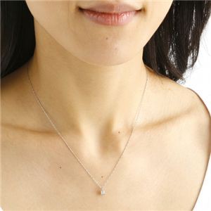 純プラチナ プリンセスカットダイヤモンドペンダント/ネックレス 計0.15アップCT〔代引不可〕の通販は