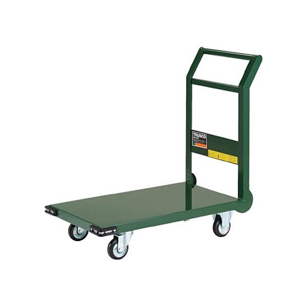 TRUSCO 鋼鉄製 運搬車 800×450mm φ100 プレス車 緑 SH-3N-GN 1台 完成品〔代引不可〕の通販は 71,420円
