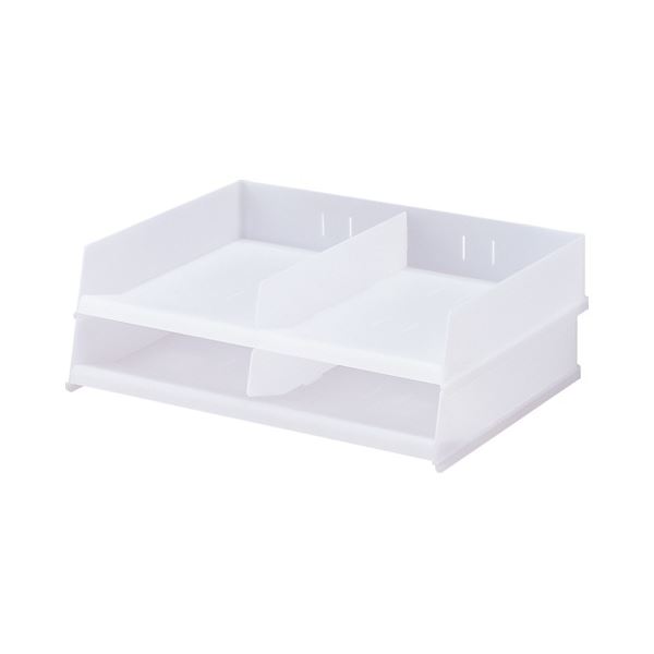 リヒトラブ フリーサイズ レタートレー A4ヨコ 乳白 A-7312-1 1セット(16個：2個×8組)〔代引不可〕の通販は