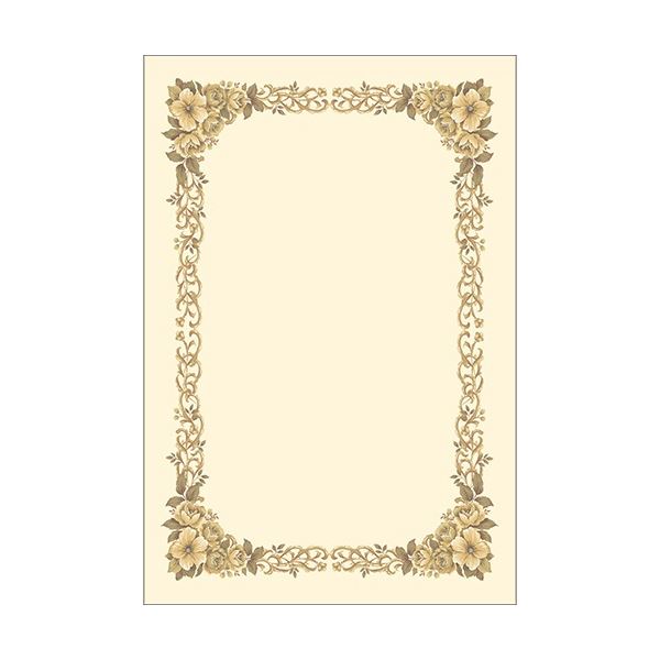 (まとめ) ササガワ タカ印 洋柄賞状用紙 はがきサイズ タテヨコ兼用 10-247 1セット(50枚：10枚×5パック) 〔×3セット〕〔代引不可〕の通販は