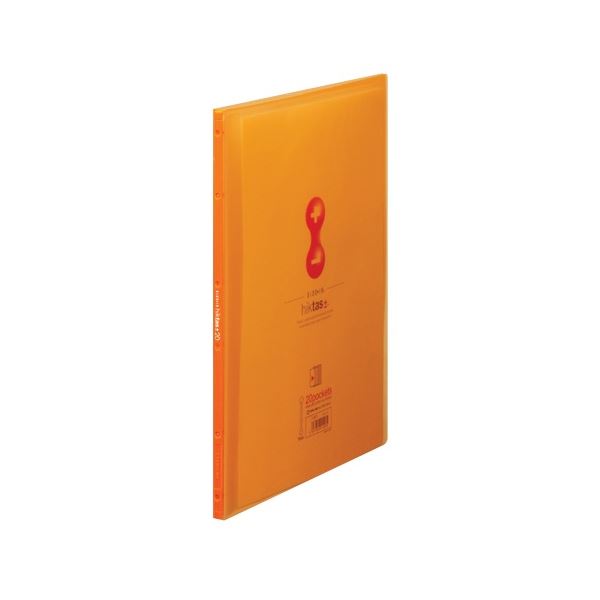 キングジム クリアーファイル サイドイン ヒクタス(透明) A4タテ 20ポケット 背幅9mm オレンジ 7187T 1セット(10冊)〔代引不可〕の通販は