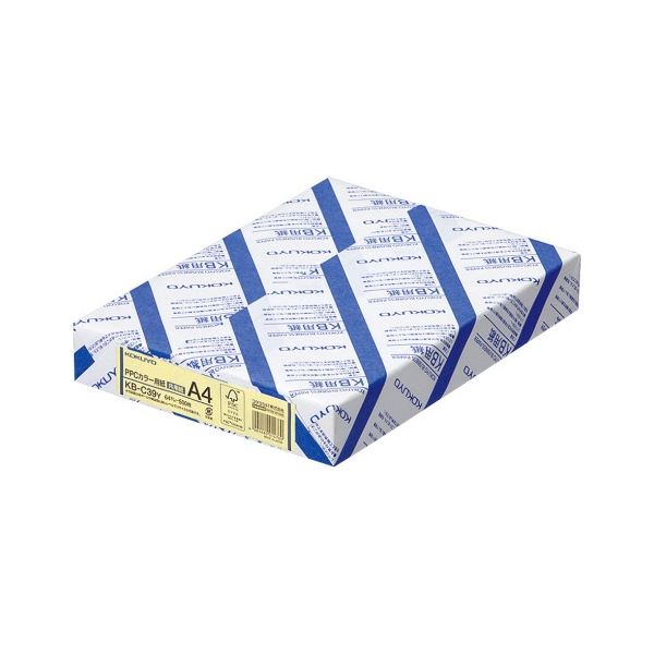 コクヨ PPCカラー用紙(共用紙) A4 黄 KB-C39NY 1箱(2500枚：500枚×5冊)〔代引不可〕の通販は