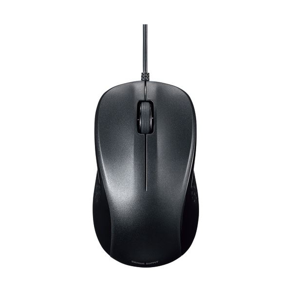 TANOSEE サンワサプライ 有線光学式マウス(抗菌タイプ) ブラック MA-TMR7BK 1セット(10個)〔代引不可〕