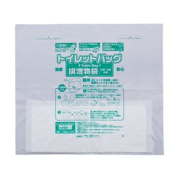 ワタナベ工業 トイレットバッグ排泄物処理袋 乳白 1セット(200枚：10枚×20パック)〔代引不可〕｜au PAY マーケット