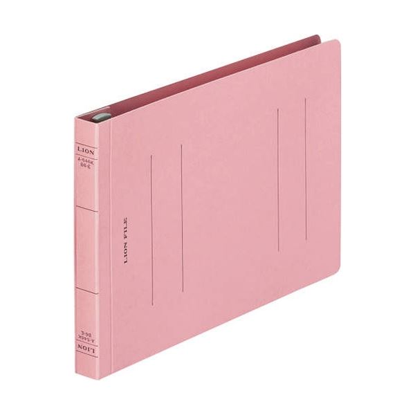 (まとめ) ライオン事務器 フラットファイル(環境)樹脂押え具 B6ヨコ 150枚収容 背幅18mm ピンク A-546KB6E 1冊 〔×30セット〕〔代引不可〕の通販は