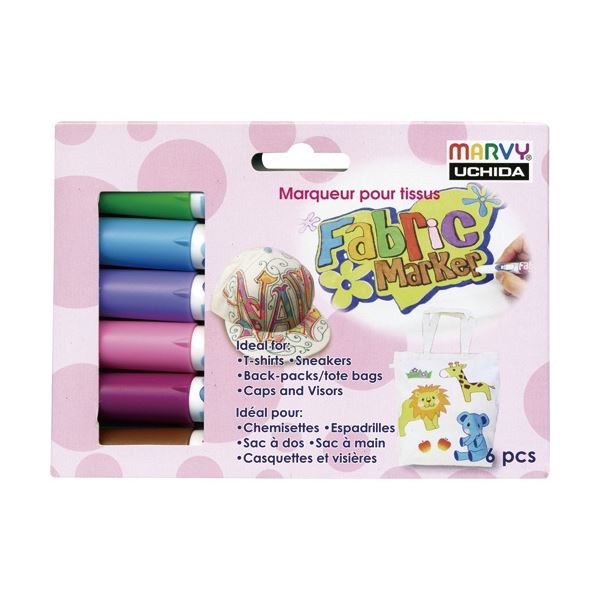 (まとめ) マービー ファブリックマーカー 6色 中間色セット No.560-6B 1パック 〔×3セット〕〔代引不可〕の通販は 5,797円