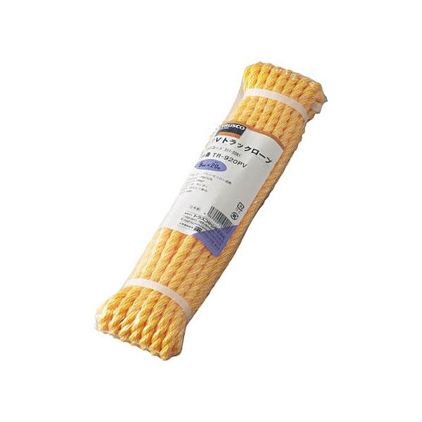 TRUSCO PVトラックロープ 9mm×30m 両端加工 TR-930PV 1巻〔代引不可〕の通販は