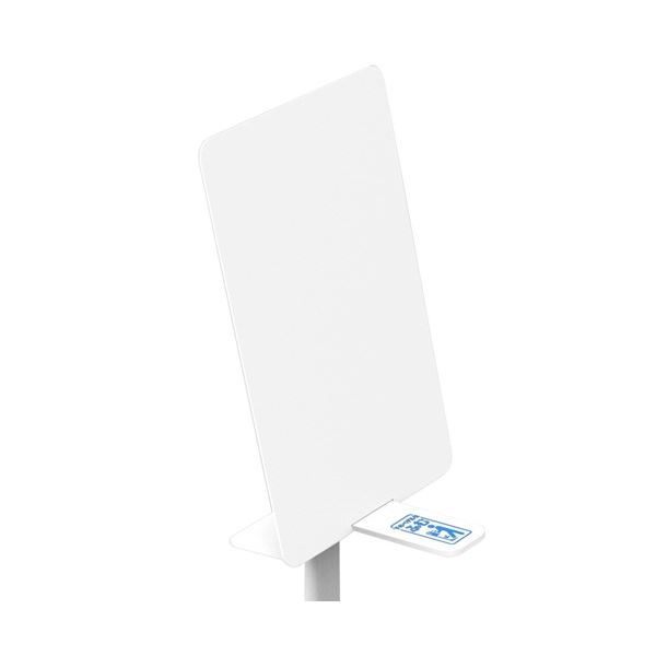 ナカバヤシ インフォメーションボード ホワイト FPS-JB01W 1個 〔足踏み消毒ポンプスタンド別売〕〔代引不可〕の通販は