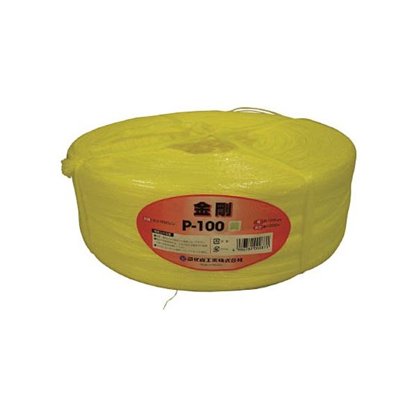(まとめ) 司化成工業 ツカサ 手結束用PP縄(ツカサテープ) 黄 P-100Y 1巻 〔×3セット〕〔代引不可〕の通販は