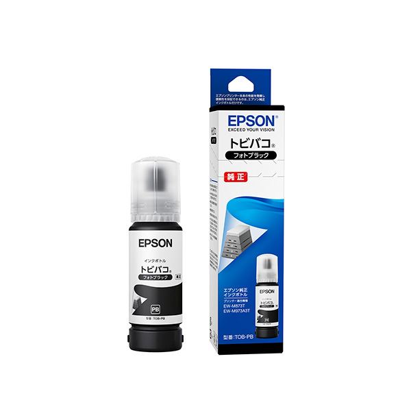 (まとめ) 〔純正品〕 EPSON(エプソン) TOB-PB トビバコ フォトブラック 〔×3セット〕〔代引不可〕